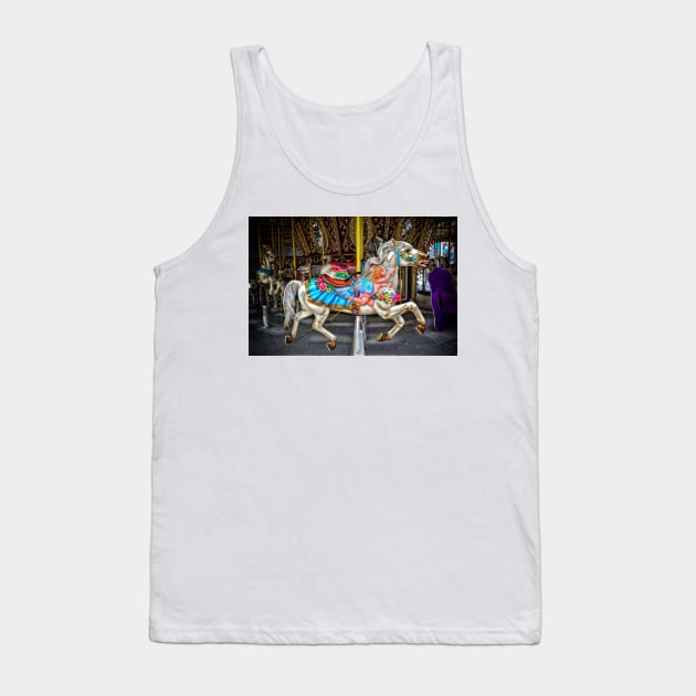 Carousel Merry Go Round Horse Tank Top by JimDeFazioPhotography